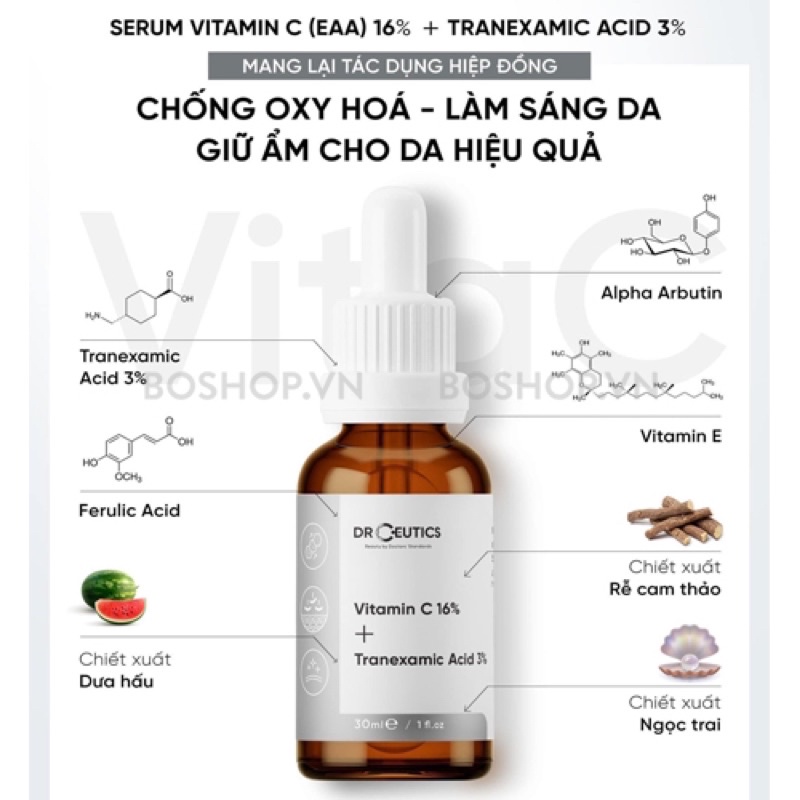 Serum hỗ trợ sáng da và ngăn ngừa lão hoá DrCeutics Vitamin C