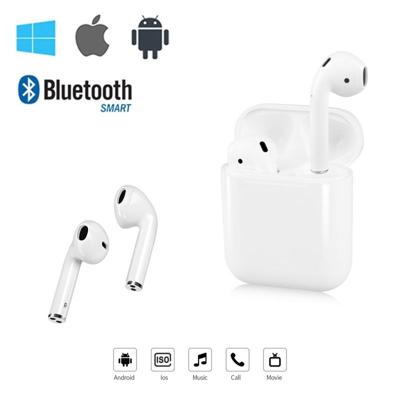 Bộ tai nghe Bluetooth 5.0 không dây I12 Tws dùng cho Android/ Ios #botainghe #bo tai nghe #bộ tai nghe