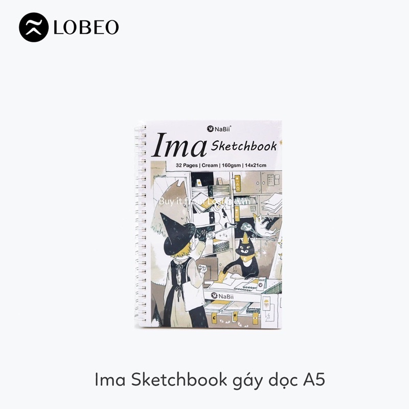 [Mã LIFEB04ALL giảm 10% tối đa 15K đơn 0Đ] [ LỖ STORE ] Sổ vẽ Nabii Ima Sketchbook - 160gsm 32 trang