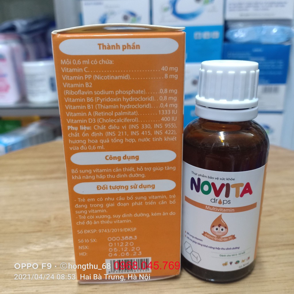 Novita drops 30ml – Bổ sung vitamin thiết yếu cô đặc cho trẻ em từ 0 đến 12 tuổi