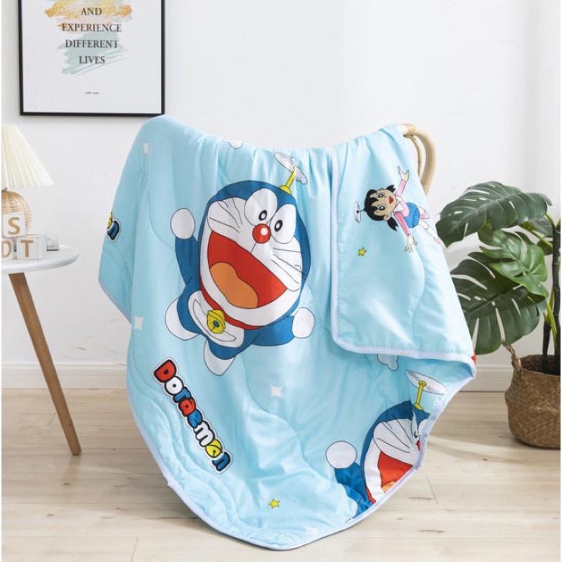 Chăn Hè , Chăn Cotton Cho Bé Chăn Đũi Trần Bông 3 Lớp Kích Thước 1M1X1M4
