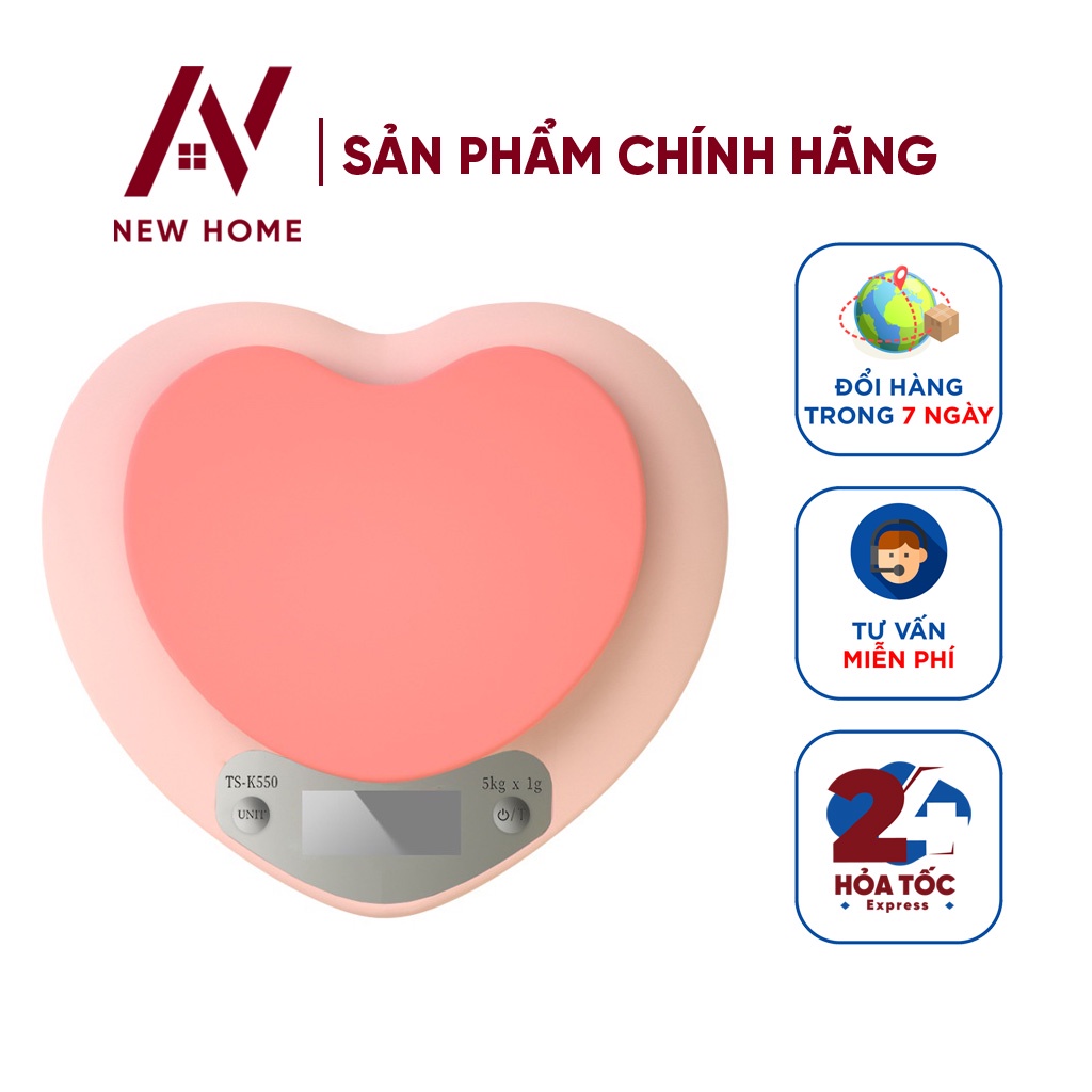 Cân tiểu ly điện tử nhà bếp mini định lượng 1g - 5kg, Cân tiểu ly làm bánh độ chính xác cao
