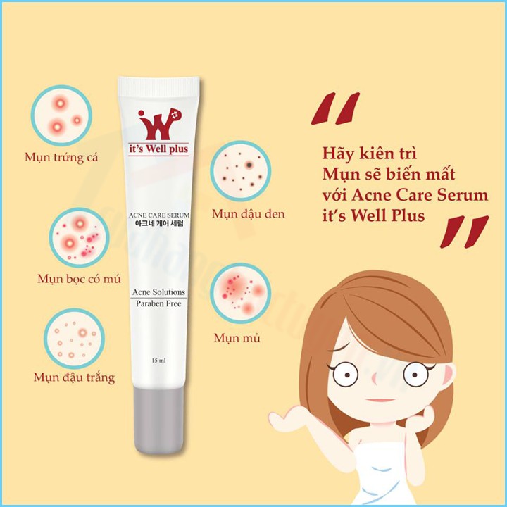 [SẢN PHẨM TRỊ MỤN] Serum Hỗ Trợ Đặc Trị Mụn Tận Gốc Và Làm Đầy Sẹo Acne Care Serum 15Ml It's Well Plus | Chính Hãng