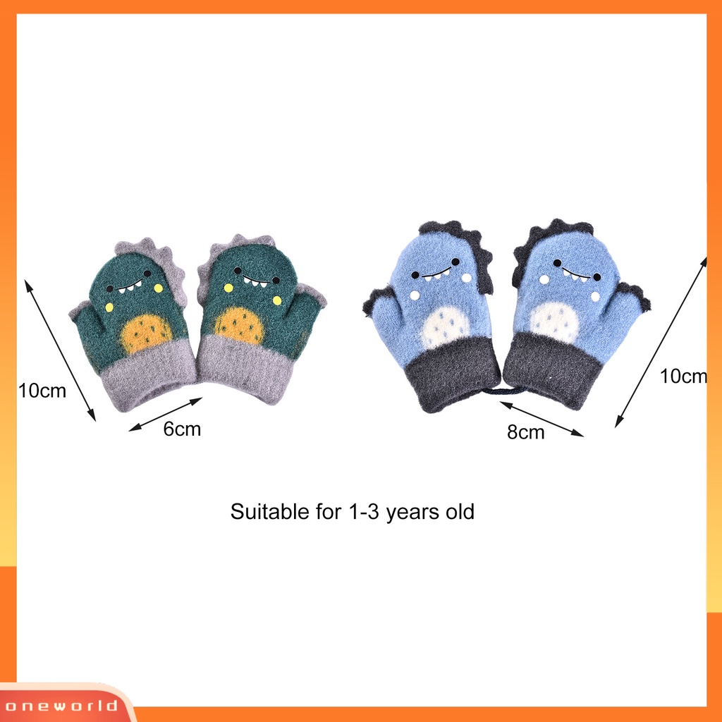|Áo Thun In Hình ONEOR Thời Trang Năng Động| 1 Đôi Găng Tay Dệt Kim Dày Giữ Ấm In Hoạt Hình Dễ Thương Cho Bé