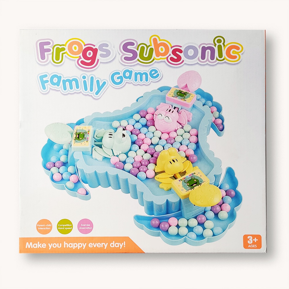 Đồ chơi trẻ em ếch ăn kẹo (bộ ếch nhiều bi) cho cả gia đình 3 người chơi - Đồ chơi tương tác trẻ em 3 4 5 6 tuổi