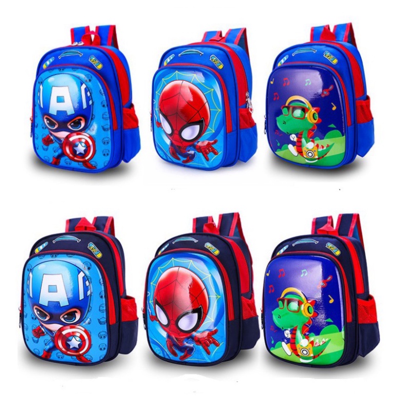Balo trẻ em siêu anh hùng cho bé mẫu giáo, học sinh cấp 1 đi học siêu nhẹ Babyjoy Mart