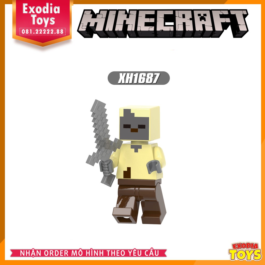 Xếp hình Minifigure nhân vật trò chơi My World : Minecraft - Đồ Chơi Lắp Ghép Sáng Tạo - XINH X0310