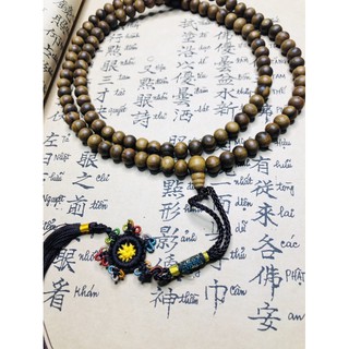 tràng 108hạt gỗ bách xanh chìm
