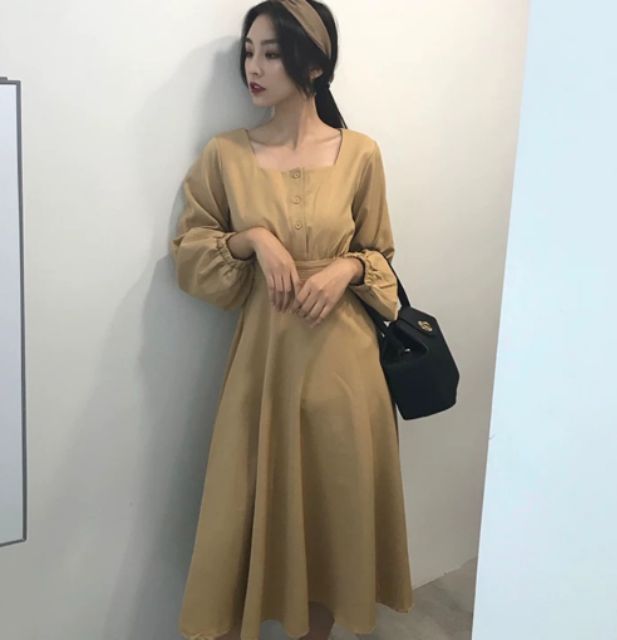 (CÓ SẴN) ĐẦM ULZZANG TAY DÀI - ĐẦM VINTAGE -VẢI ĐẸP LẮM NHA | BigBuy360 - bigbuy360.vn