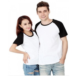 Áo Raglan Thân Trắng Tay Đen