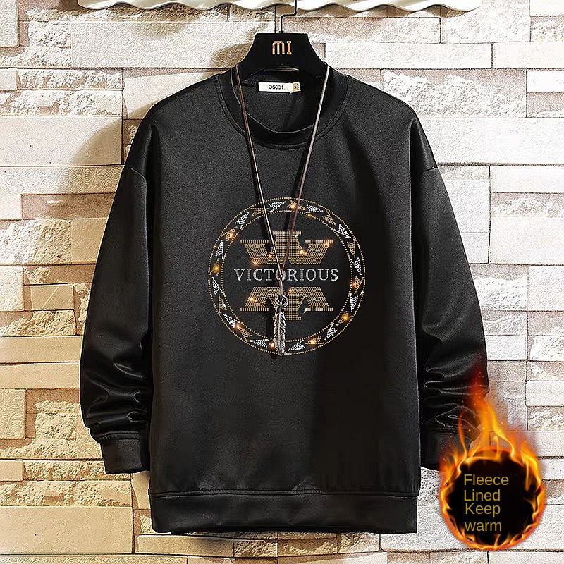 Set đồ thể thao lót nhung giữ ấm dáng rộng thời trang thu đông phong cách nam tính