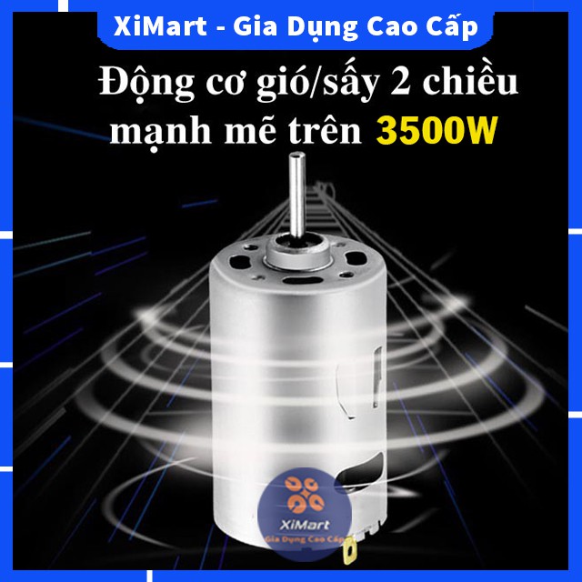 Máy Sấy Tóc Công Suất 3500W Hai Chiều Nóng Lạnh Ánh Sáng Xanh 5 Chế Độ Nhiệt Và Gió Bảo Hành 12 Tháng