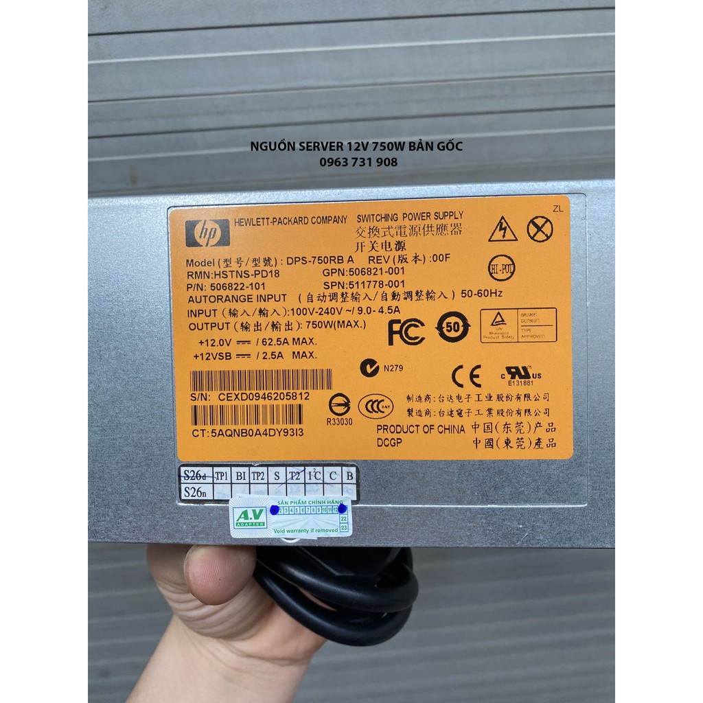 Nguồn SERVER 12v 750w