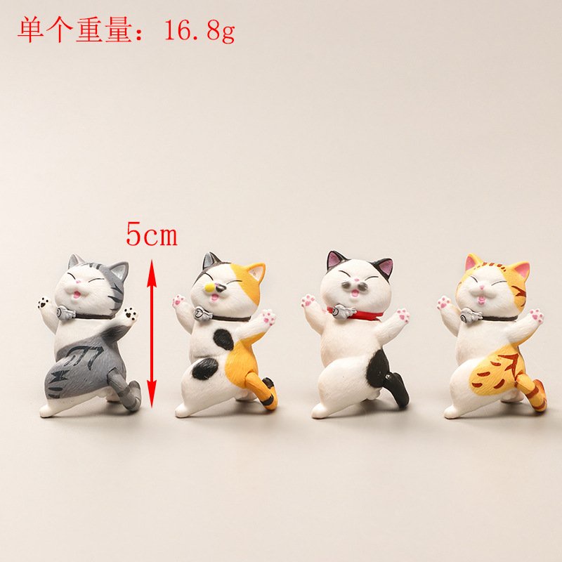 Bộ mô hình mèo nhảy múa dễ thương trang trí