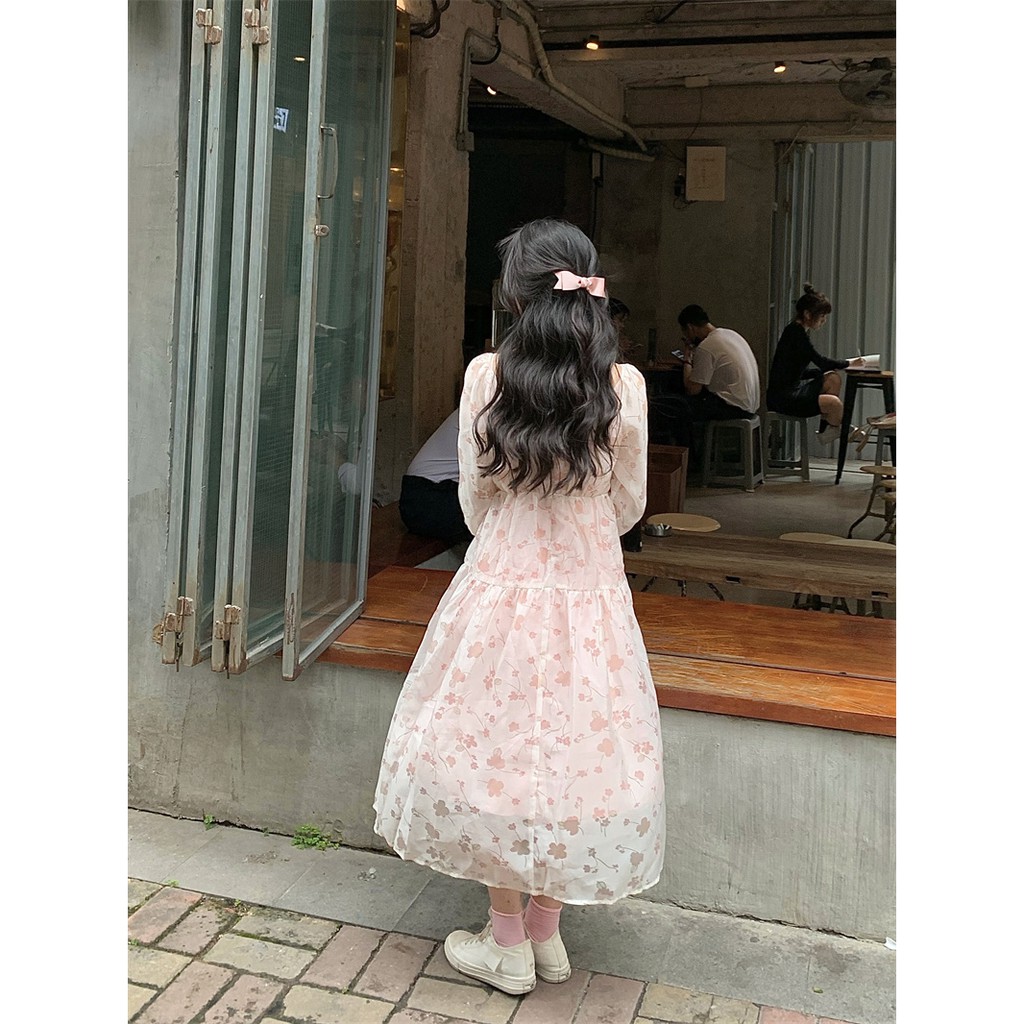 (R360) đầm ulzzang hoạ tiết hoa hồng kiểu Pháp | BigBuy360 - bigbuy360.vn