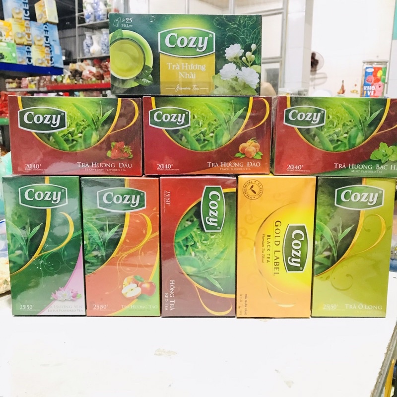 Trà Cozy Túi Lọc Đào/ Dâu Nhài Táo Ô long nhãn vàng sen bạc hà