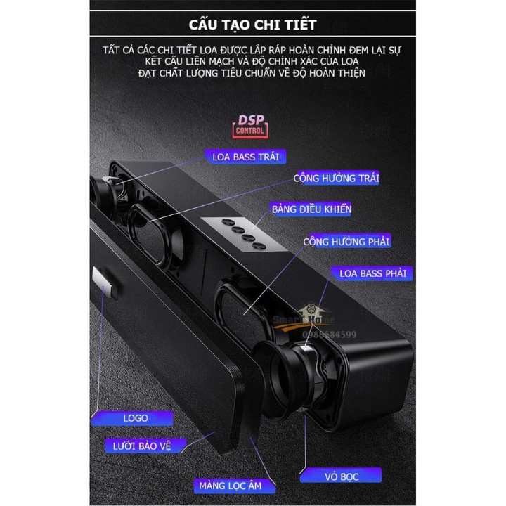 Loa Bluetooth A36-Âm Thanh Vòm Tương Thích Mọi Thiết Bị-Bass Cực Mạnh-Dung Lượng Pin Khủng-Bảo Hành 12 Tháng