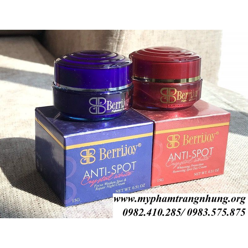 BỘ ĐÔI KEM DƯỠNG TRẮNG DA MỜ NÁM BERRIJOY