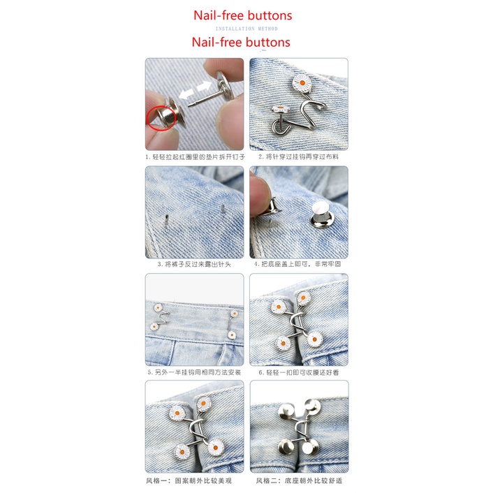 Set khuy thắt lưng có thể tháo rời tiện lợi 27 / 32mm phụ kiện thắt lưng nữ