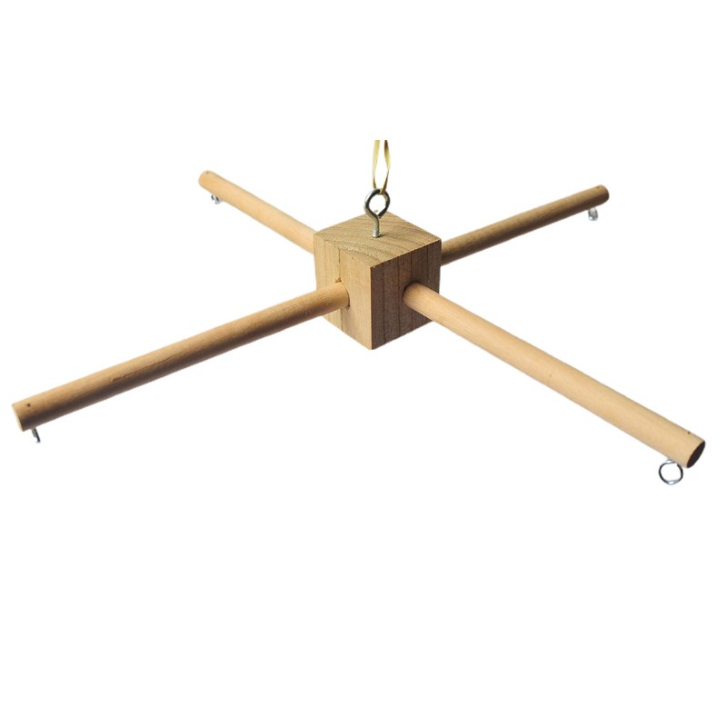 Móc Treo Đồ Gắn Nôi Em Bé Bằng Gỗ DIY Tiện Dụng