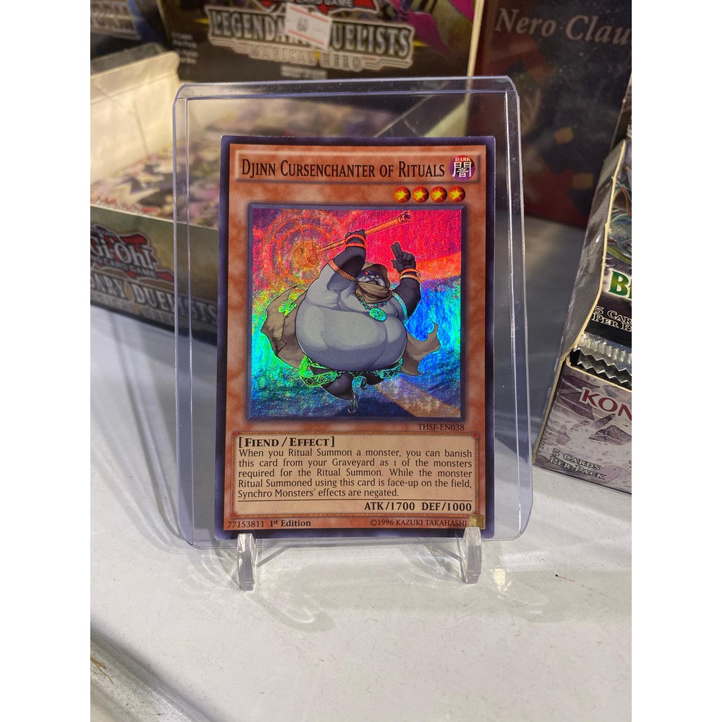 Lá bài thẻ bài Yugioh Djinn Cursenchanter of Rituals - Super Rare - Tặng bọc bài nhựa bảo quản