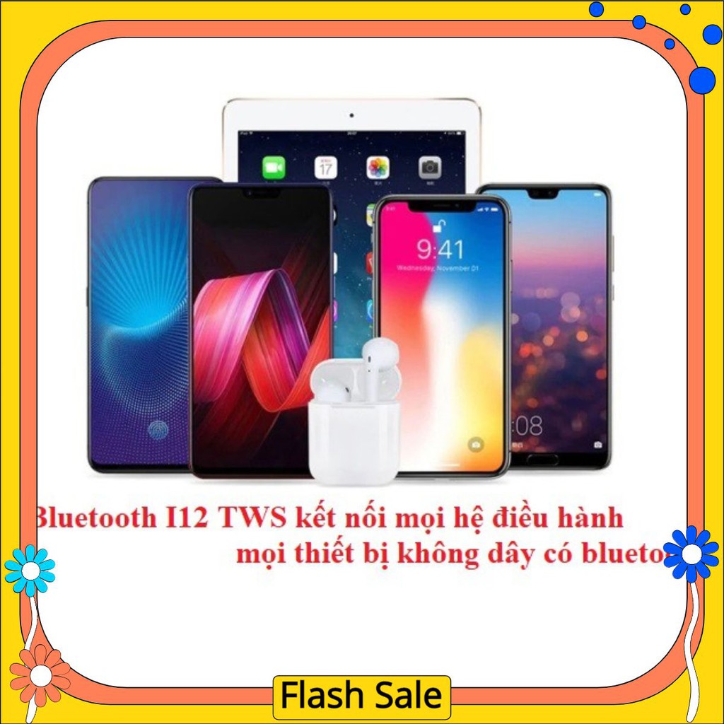 Tai Nghe Bluetooth Không Dây Nhét Tai I12 Kiêm Pin Sạc Dự Phòng sun.shop99
