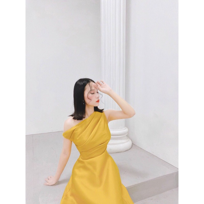 ĐẦM XOÈ CHÉO VAI XẾP LY