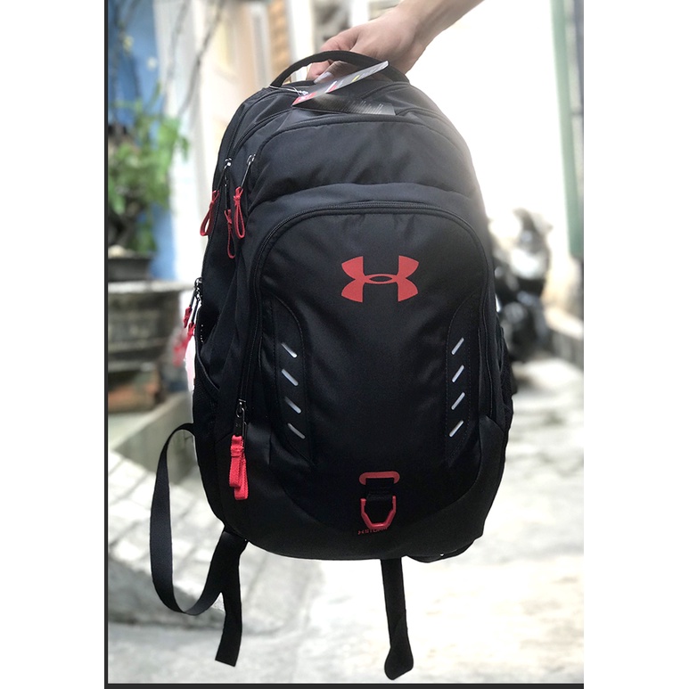 Balo Under Armour Storm Màu đen logo đỏ