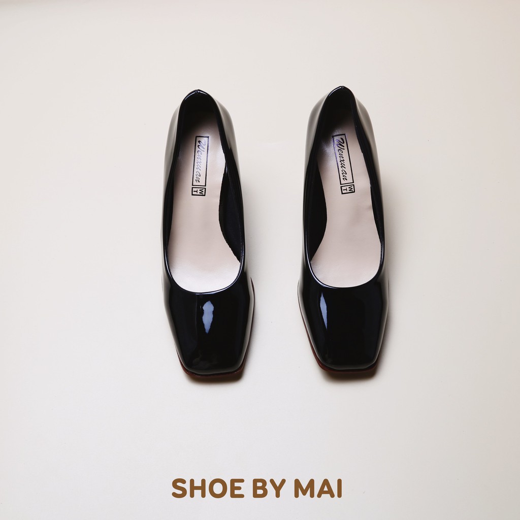 Giày cao gót nữ mũi vuông đế cao 7 phân M377 SHOEBYMAI