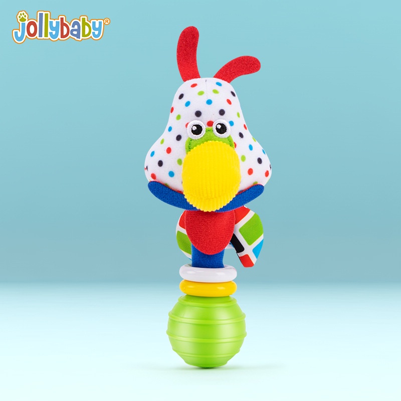 Đồ chơi chuông cầm tay JOLLYBABY hình động vật ngộ nghĩnh cho bé 0-2 tuổi làm quà tặng Giáng sinh/ sinh nhật/ năm mới