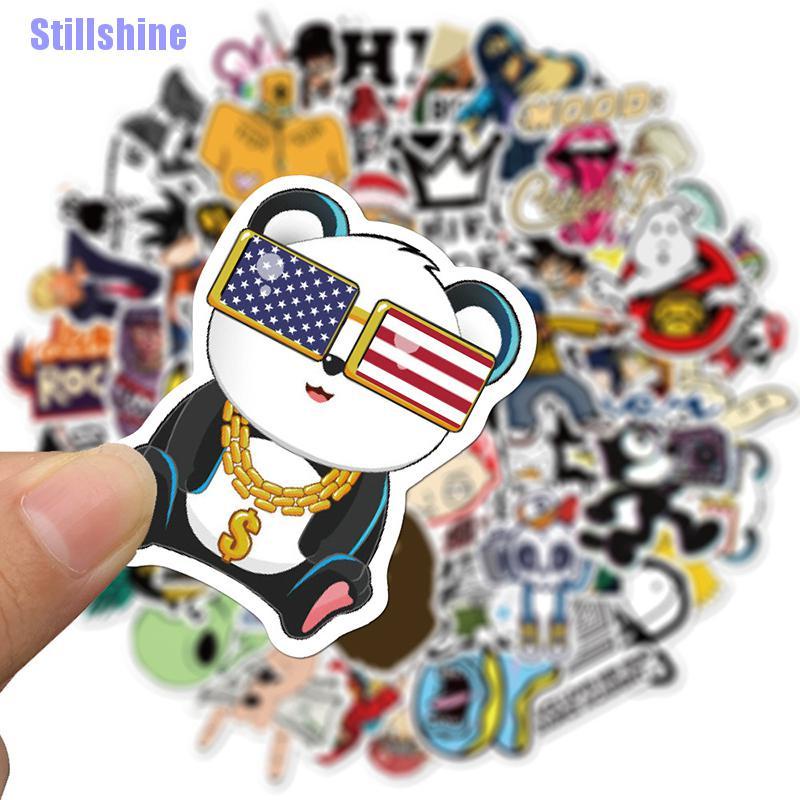 Bộ 100 Phụ Kiện Trang Trí Xe Mô Tô Phong Cách hip hop