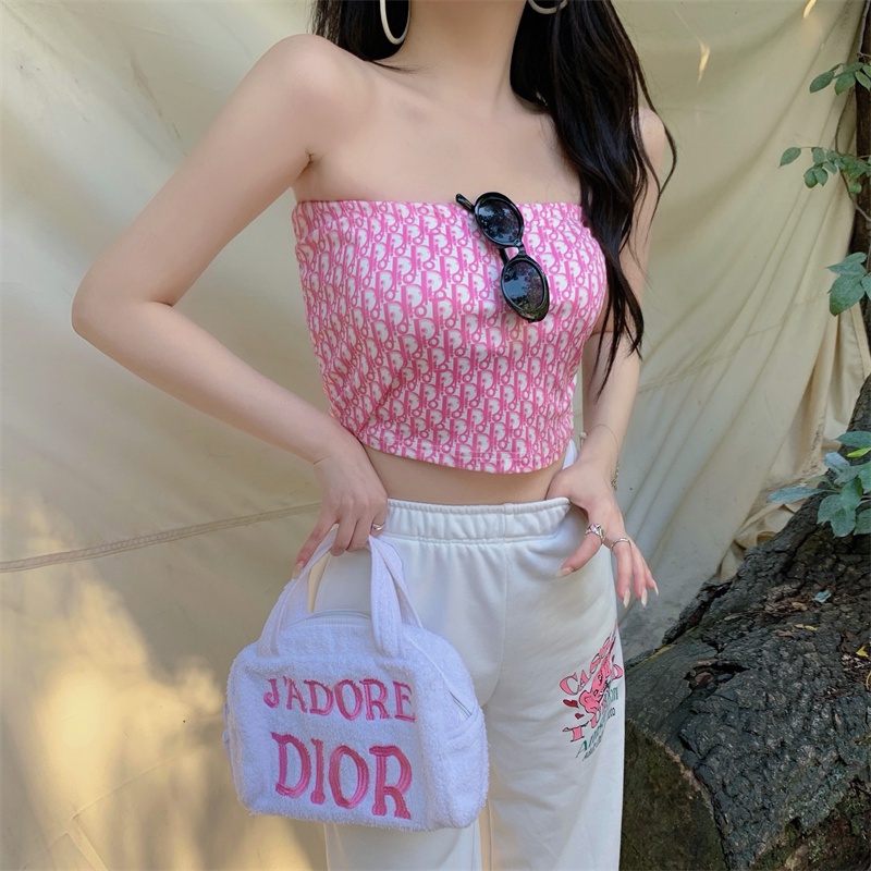 Áo croptop QKOOLE không dây kiểu dáng quyến rũ phong cách Hàn Quốc cho nữ