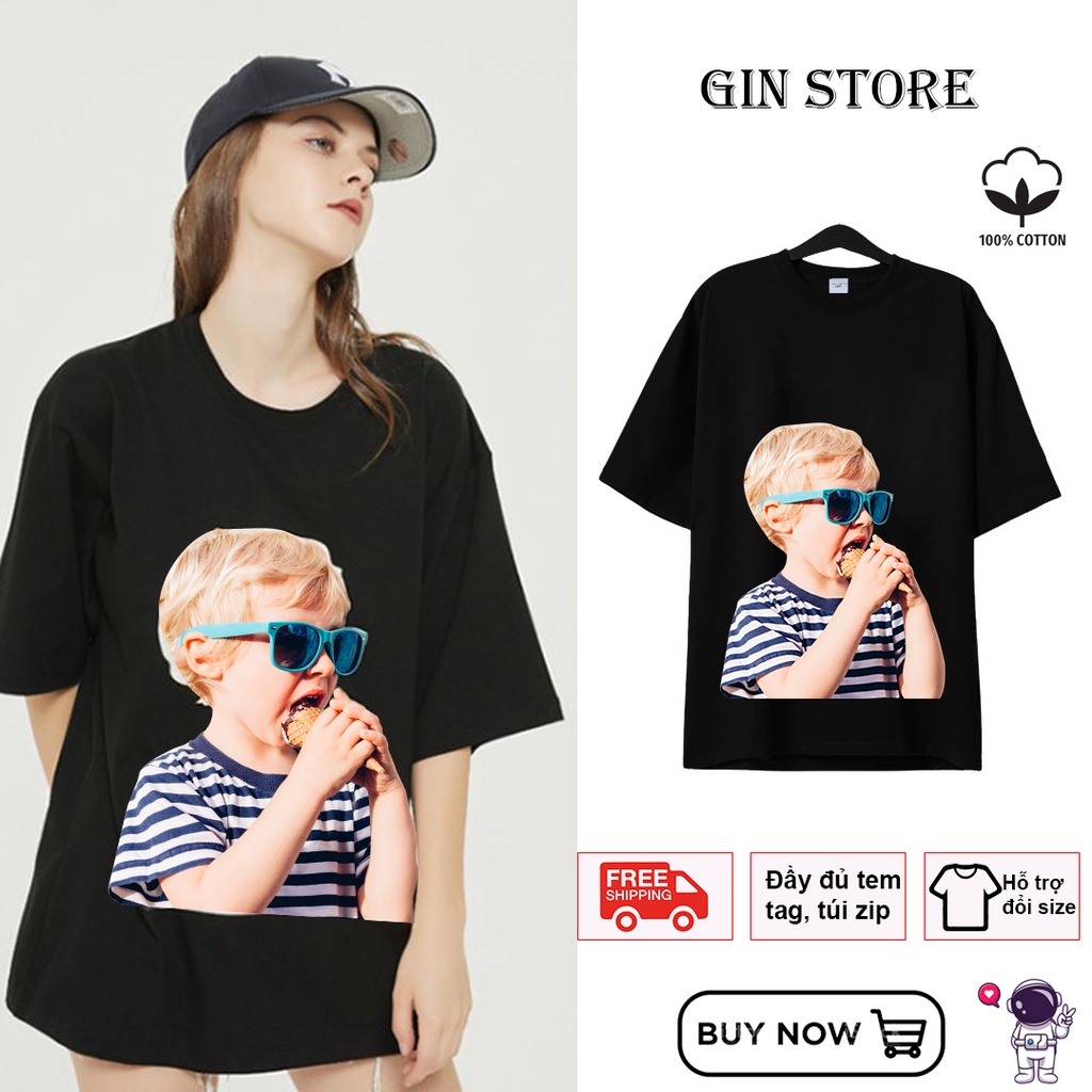 Áo ADLV Thun Cotton CAO CẤP   - Mẫu 16 - Bé Trai Kính Xanh