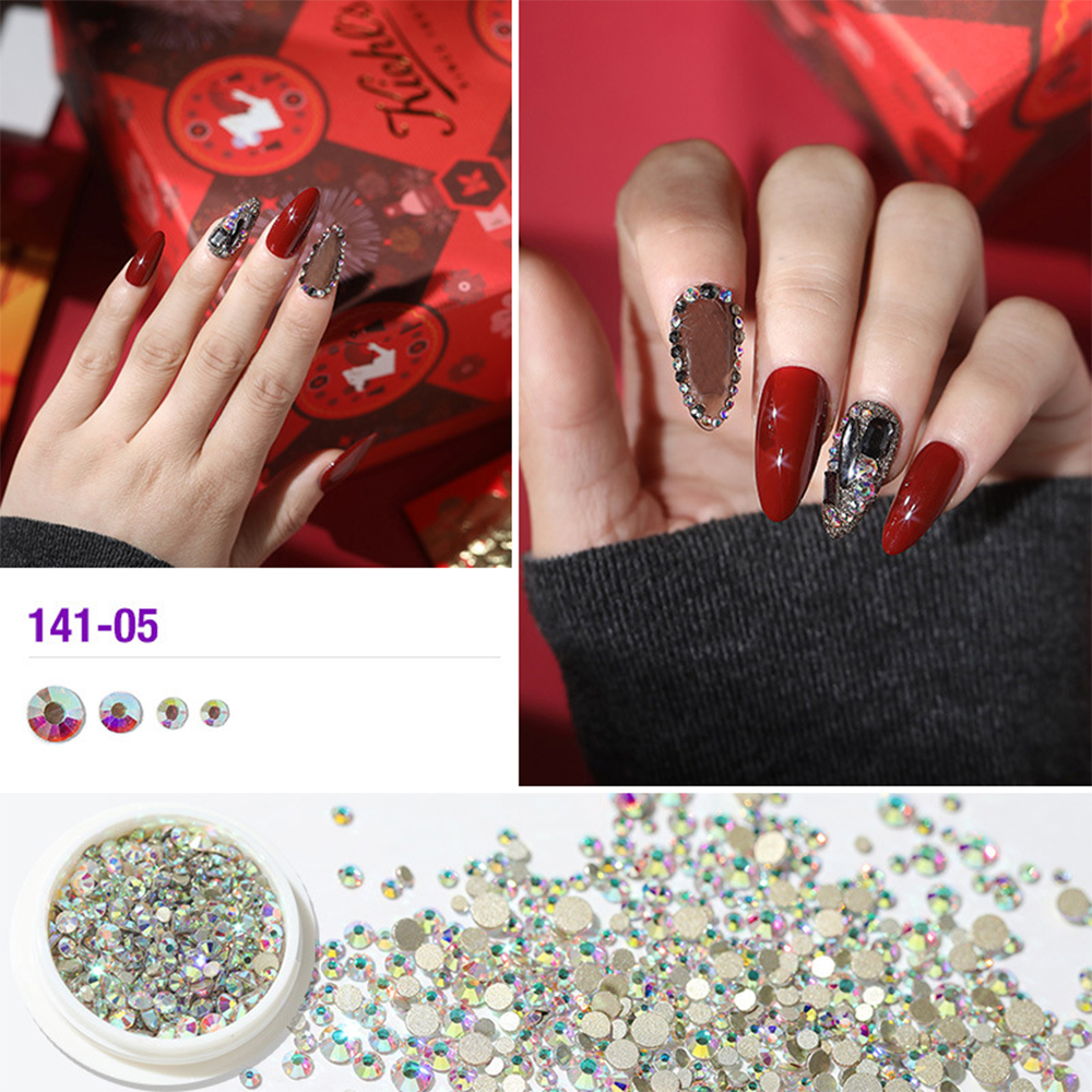 FALLFORBEAUTY Waterdrop Nail|Champagne DIY Nail Art Decorations Nail|Shining Flatback Strass Mixed-size Acrylic|Non Hotfix Crafts Garments