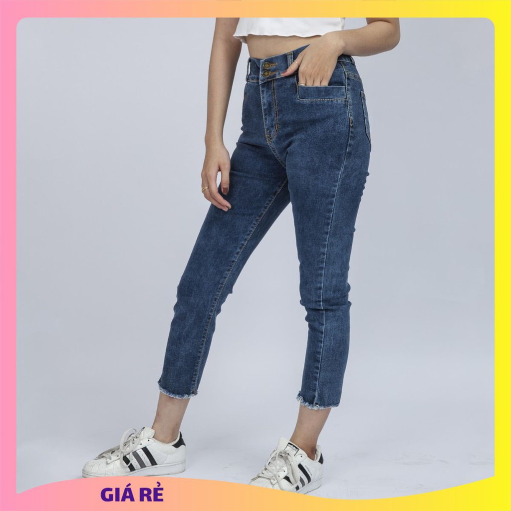Quần Jean Nữ Cạp Cao 2 Nút Co Giãn Thời Trang Cao Cấp QR09. InsideShop.04 | BigBuy360 - bigbuy360.vn