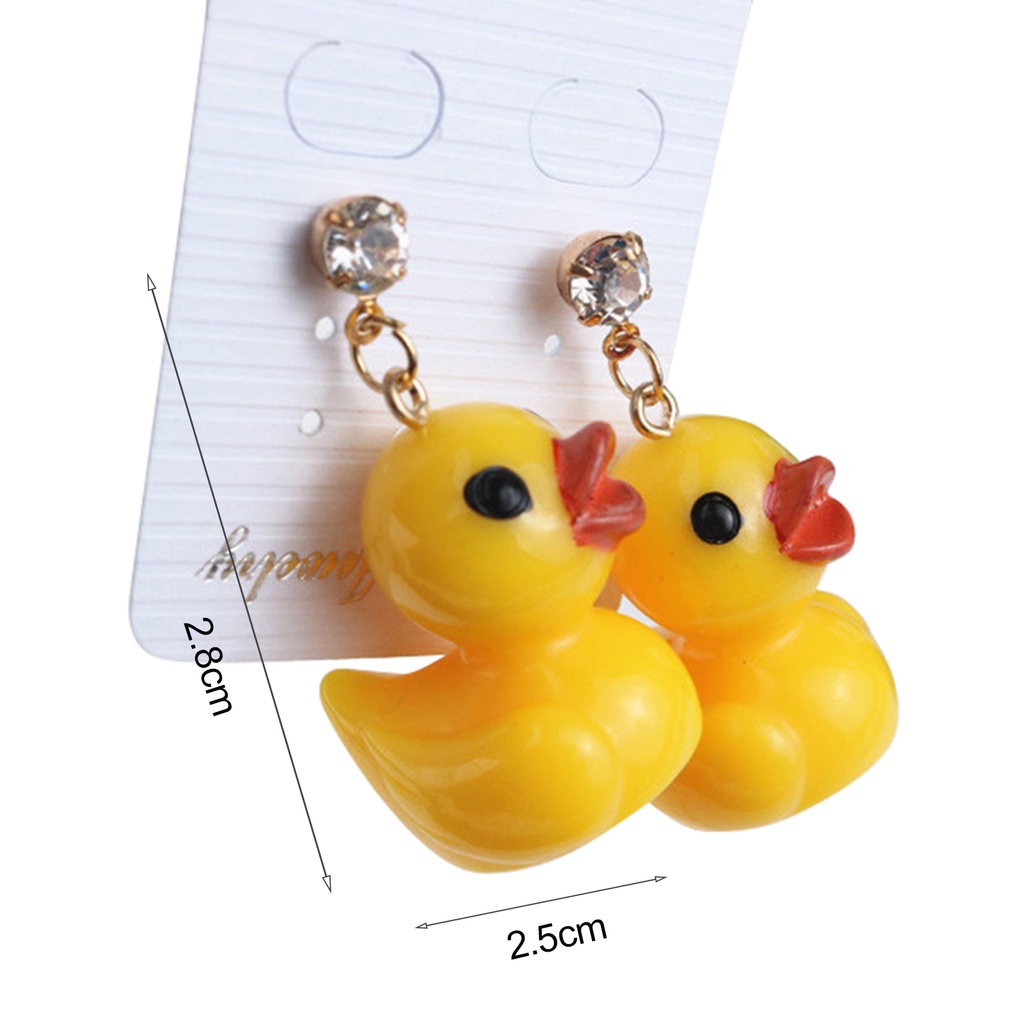 Đôi bông tai hình chú vịt vàng xinh xắn cho nữ
