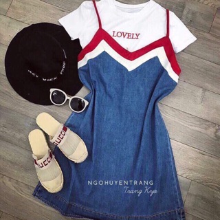 Set yếm sọc đỏ