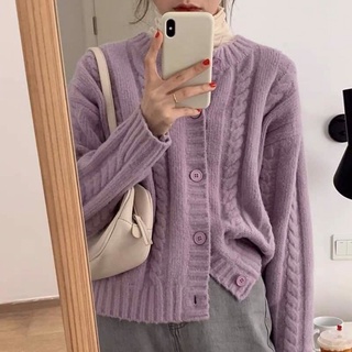 Áo len cardigan hàn quốc mặc thu đông