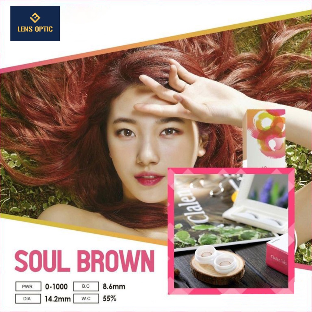 Kính áp tròng 1 ngày LENS OPTIC màu Soul Brown có độ cho mắt cận