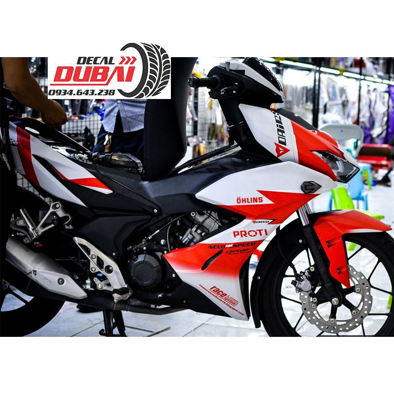 Tem Trùm Winner X Đỏ Trắng Ohlins