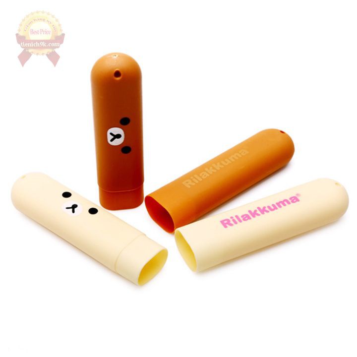 Combo 4 hộp bàn chải đánh răng để balo du lịch hình gấu rikurima