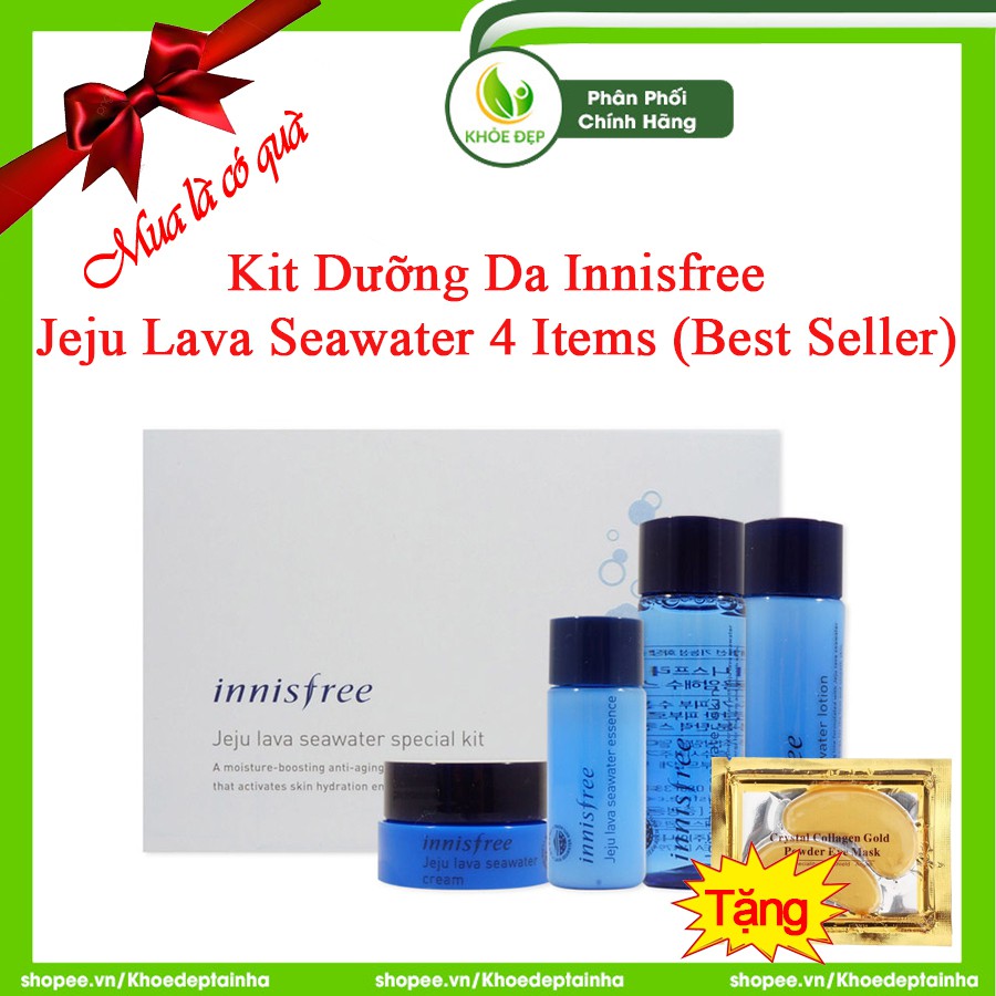 [ CHÍNH HÃNG ] Bộ Dưỡng Da INNISFREE JEJU LAVA SEAWATER 4 ITEMS ( BEST SELLER )