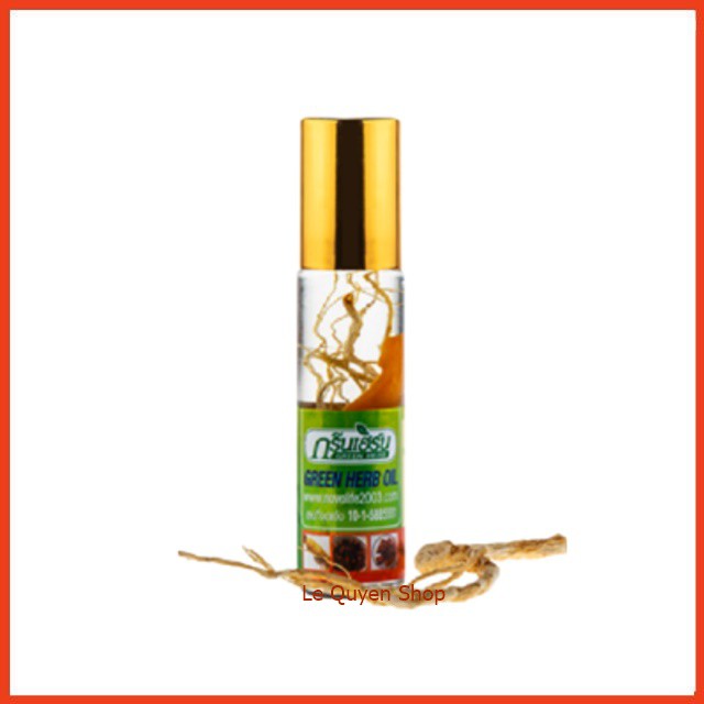 Combo 12 Chai Dầu Gió Nhân Sâm Green Herb Oil Thái Lan 8ml