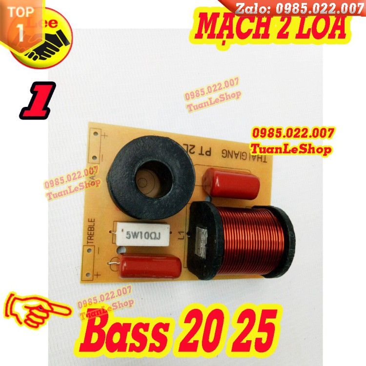 MẠCH PHÂN TẦN 2 LOA 1 BASS 1 TRÉP - DÀNH CHO BASS 20 25 – GIÁ 01 MẠCH