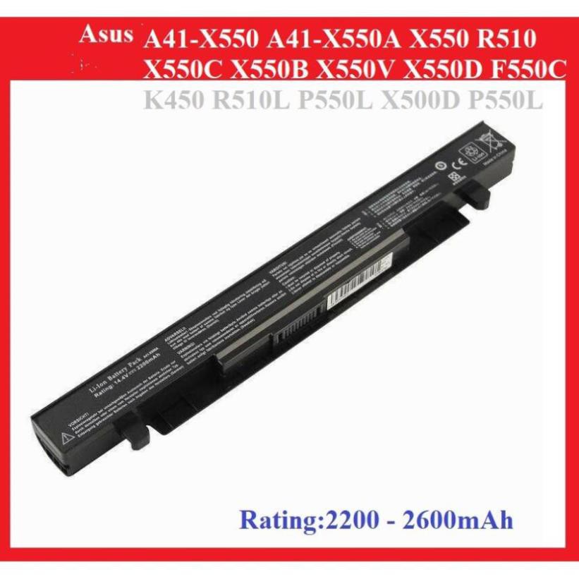 PIN LAPTOP ASUS A41-X550 A41-X550A X550 R510 X550C X550B X550V X550D F550C K450 R510L P550L X500D P550L
