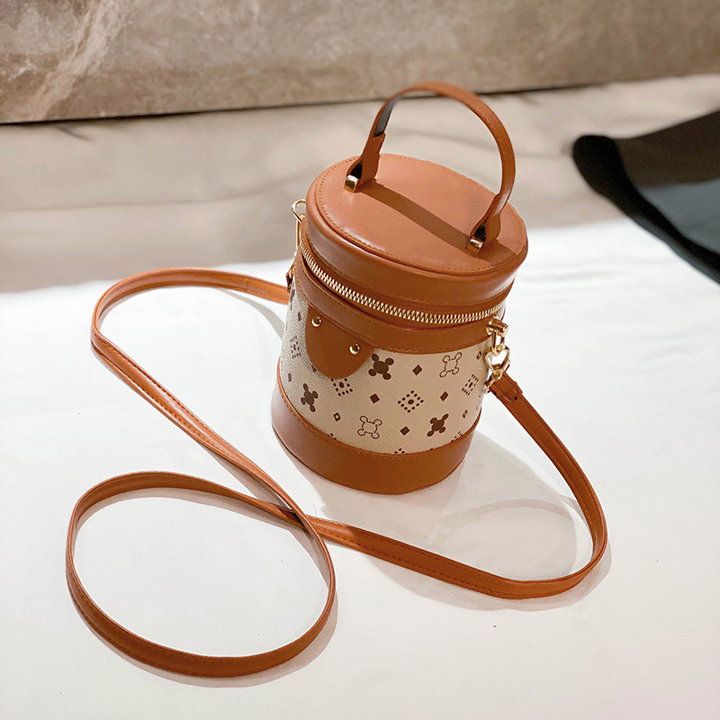 Túi bucket đeo chéo IELGY vải da thời trang dành cho nữ