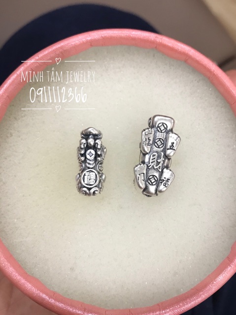 Tỳ hưu bạc Thái S999 size hạt 8-10 ly