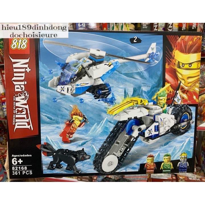 Lắp ráp xếp hình Lego Ninjago Xe máy của các ninja (Có hình ảnh và số mảnh cho khách chọn)