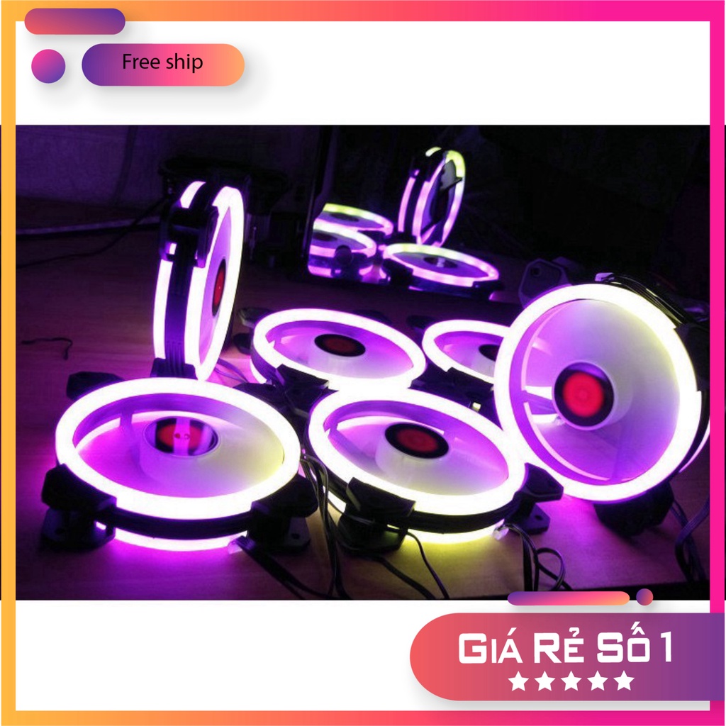 Quạt Tản Nhiệt, Fan Led RGB Dùng Cho PC - Fan Case siêu đẹp - Có bán kèm hub và điểu khiển MSP 02109