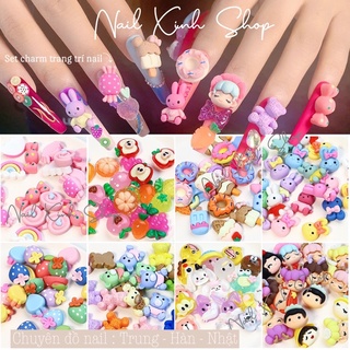 Set 20 charm nail 3D nhiều chủ đề , phụ kiện nail hot Nail xinh shop